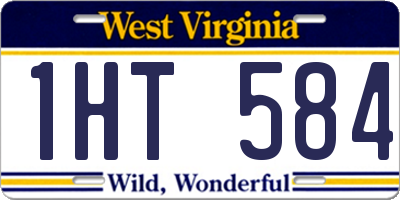 WV license plate 1HT584