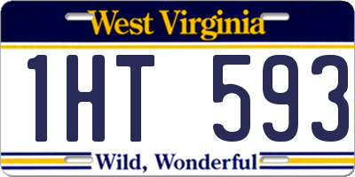 WV license plate 1HT593