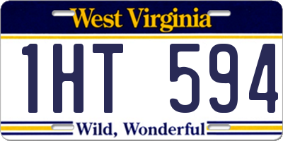 WV license plate 1HT594