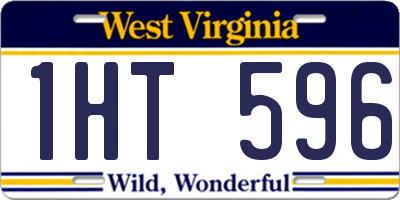 WV license plate 1HT596
