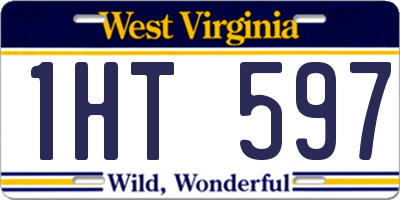 WV license plate 1HT597