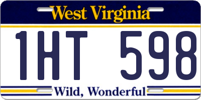 WV license plate 1HT598