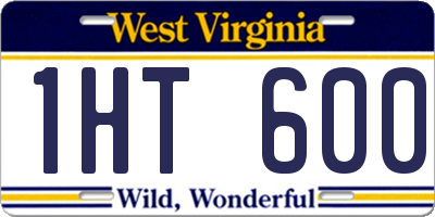 WV license plate 1HT600