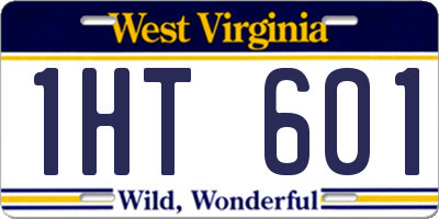 WV license plate 1HT601