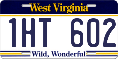 WV license plate 1HT602