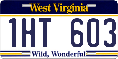 WV license plate 1HT603