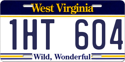 WV license plate 1HT604