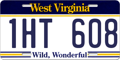 WV license plate 1HT608