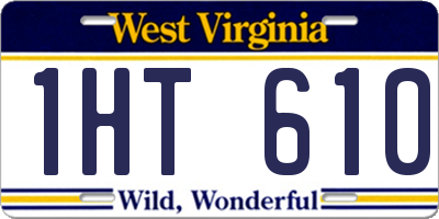 WV license plate 1HT610