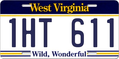 WV license plate 1HT611