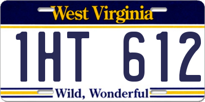 WV license plate 1HT612