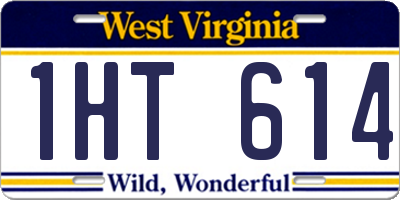 WV license plate 1HT614
