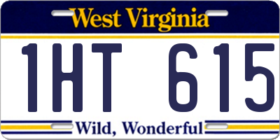 WV license plate 1HT615