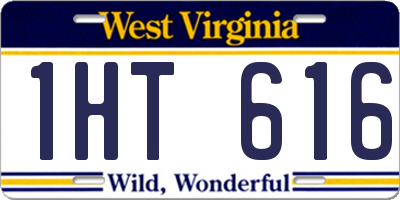 WV license plate 1HT616
