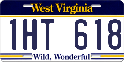WV license plate 1HT618