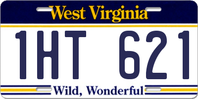 WV license plate 1HT621