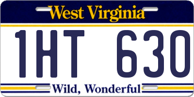WV license plate 1HT630