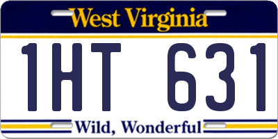 WV license plate 1HT631