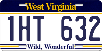 WV license plate 1HT632