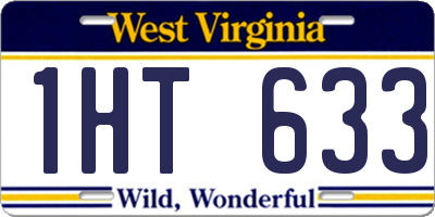 WV license plate 1HT633