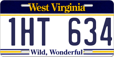 WV license plate 1HT634