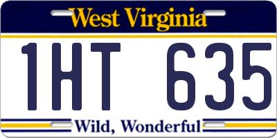 WV license plate 1HT635