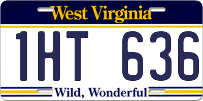 WV license plate 1HT636