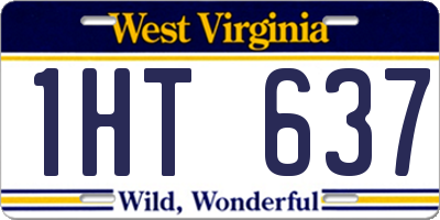 WV license plate 1HT637