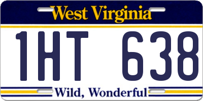 WV license plate 1HT638