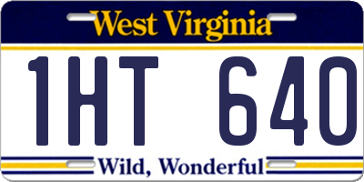 WV license plate 1HT640