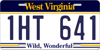 WV license plate 1HT641