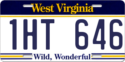 WV license plate 1HT646