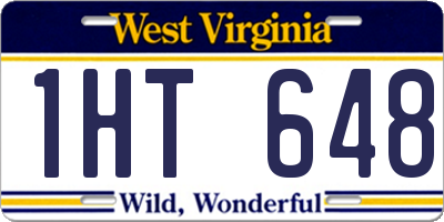 WV license plate 1HT648
