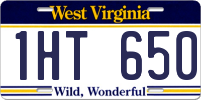 WV license plate 1HT650