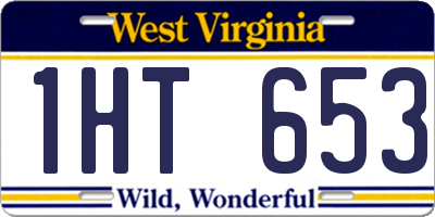 WV license plate 1HT653