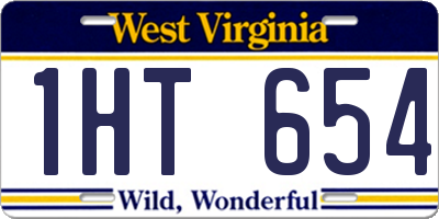WV license plate 1HT654