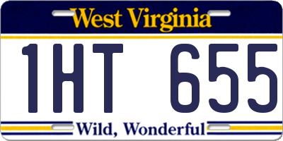 WV license plate 1HT655