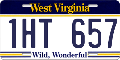 WV license plate 1HT657