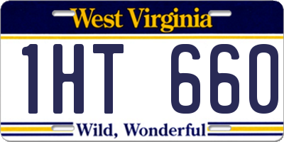 WV license plate 1HT660