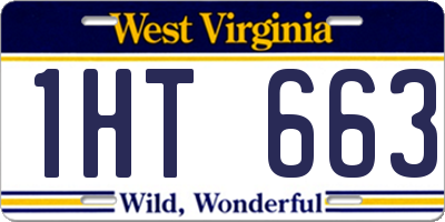 WV license plate 1HT663