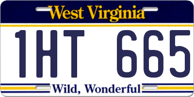 WV license plate 1HT665