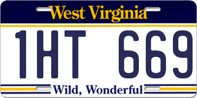 WV license plate 1HT669