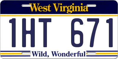 WV license plate 1HT671