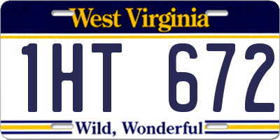 WV license plate 1HT672