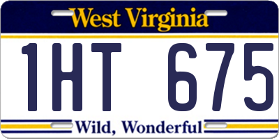 WV license plate 1HT675