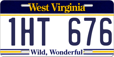 WV license plate 1HT676