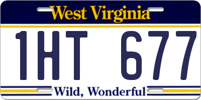 WV license plate 1HT677