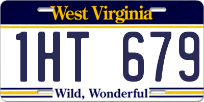 WV license plate 1HT679