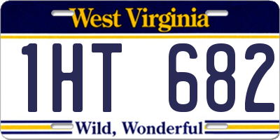WV license plate 1HT682
