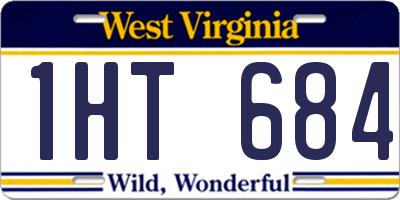 WV license plate 1HT684